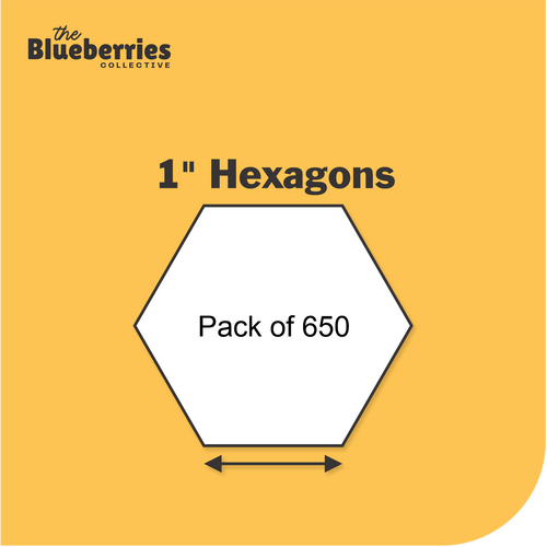 1" Hexagon Papers - Pack of 650