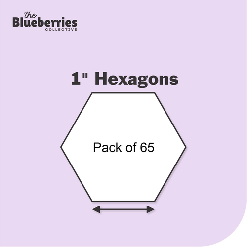 1" Hexagon Papers - Pack of 65