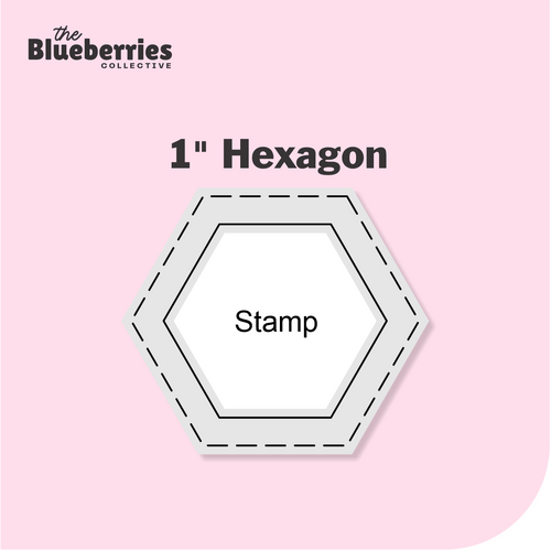 1" Hexagon Stamp - ¼" Seam