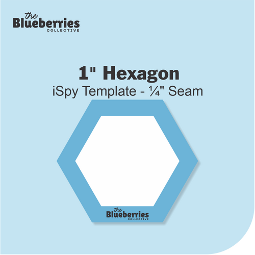 1" Hexagon iSpy Template - ¼" Seam