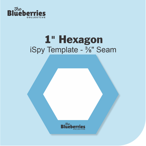 1" Hexagon iSpy Template - ⅜" Seam